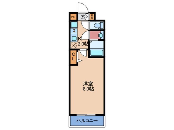 ﾌｫｰﾘｱﾗｲｽﾞ梅田ﾚｰﾍﾞﾝ(1202)の物件間取画像